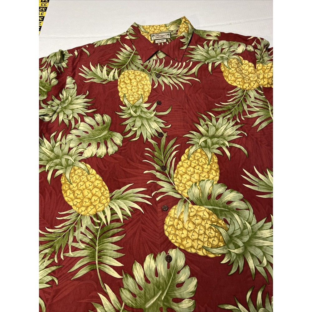 Pusser's Island Reserve Button Up Hawaiian Shirt Men's LG Pineapples Beach - Picture 4 of 13